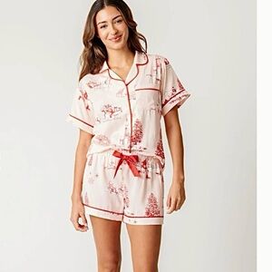 Katie Kime New Holiday Toile Pajama Short Set Size 3XL / Fit Like 2XL